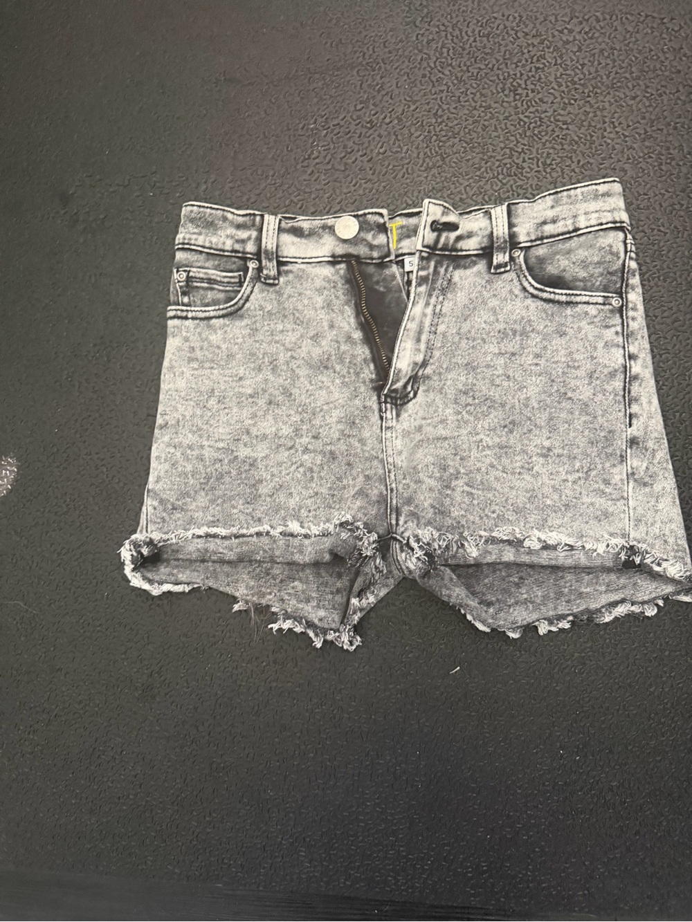 Hot Kiss Washed Gray Denim Cutoff Shorts